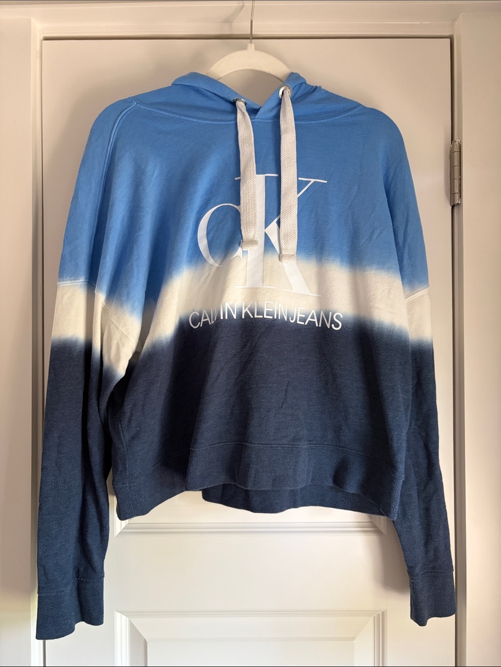 💙 Calvin Klein Jeans Blue White Navy Ombre Hoodie